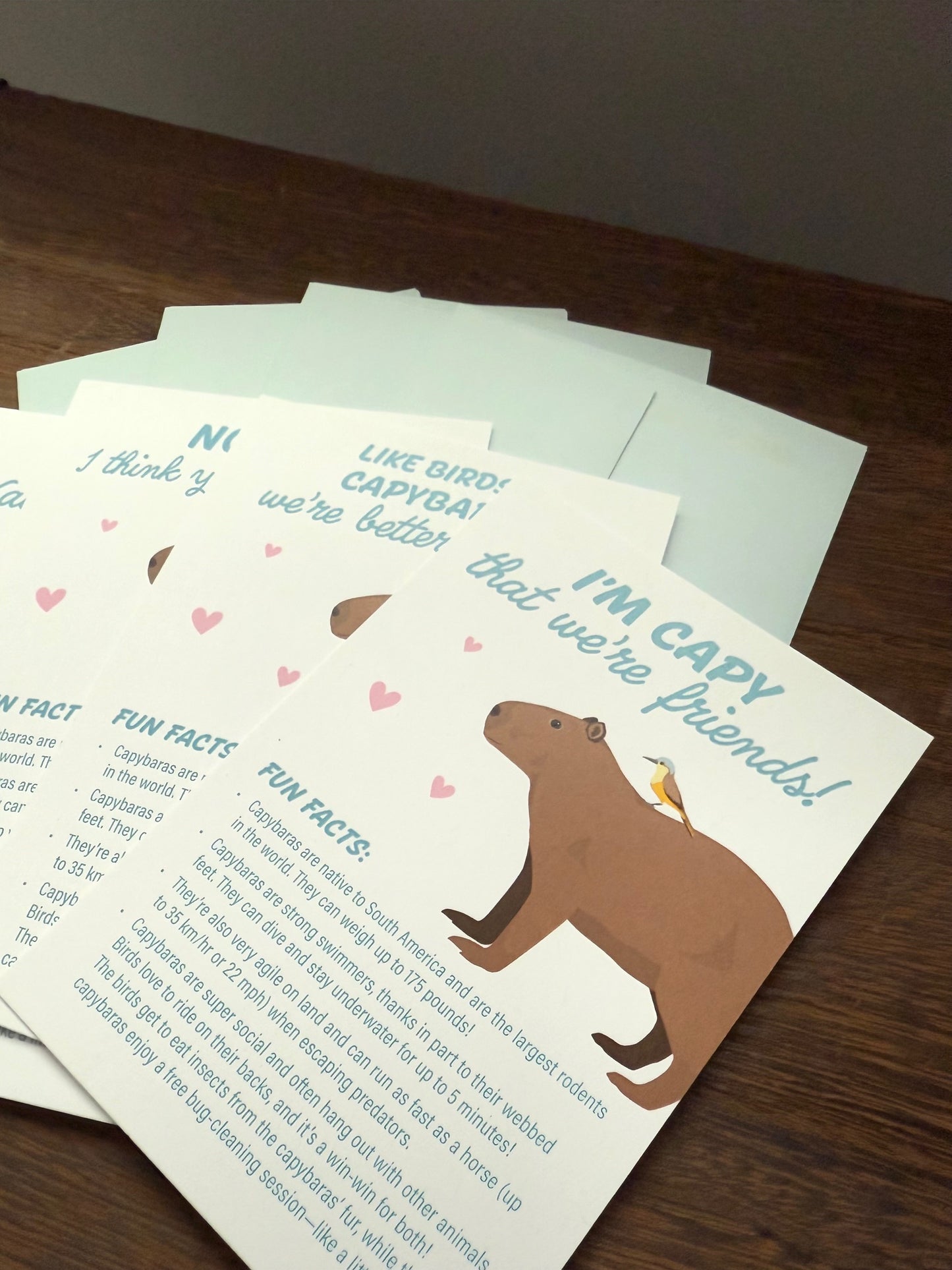 Valentines - Capybara Fun Facts - printable