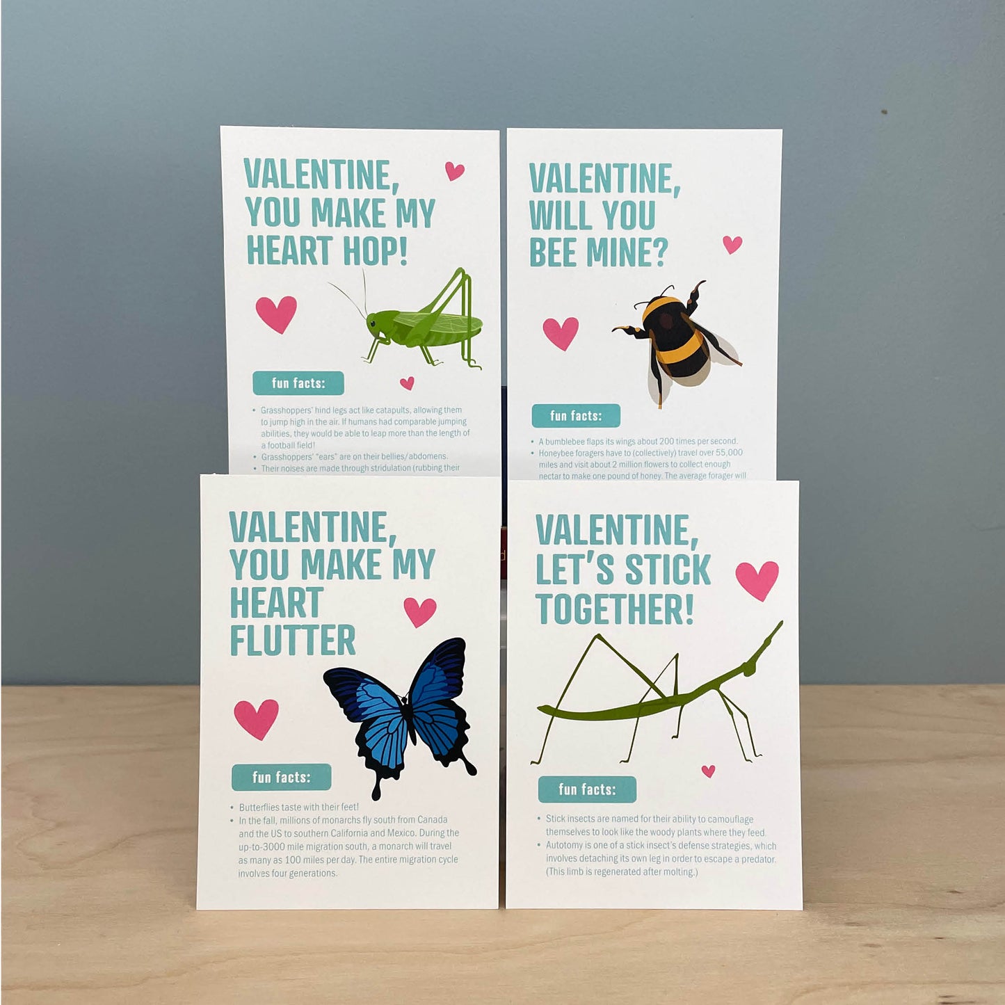Valentines - Insects A - printable