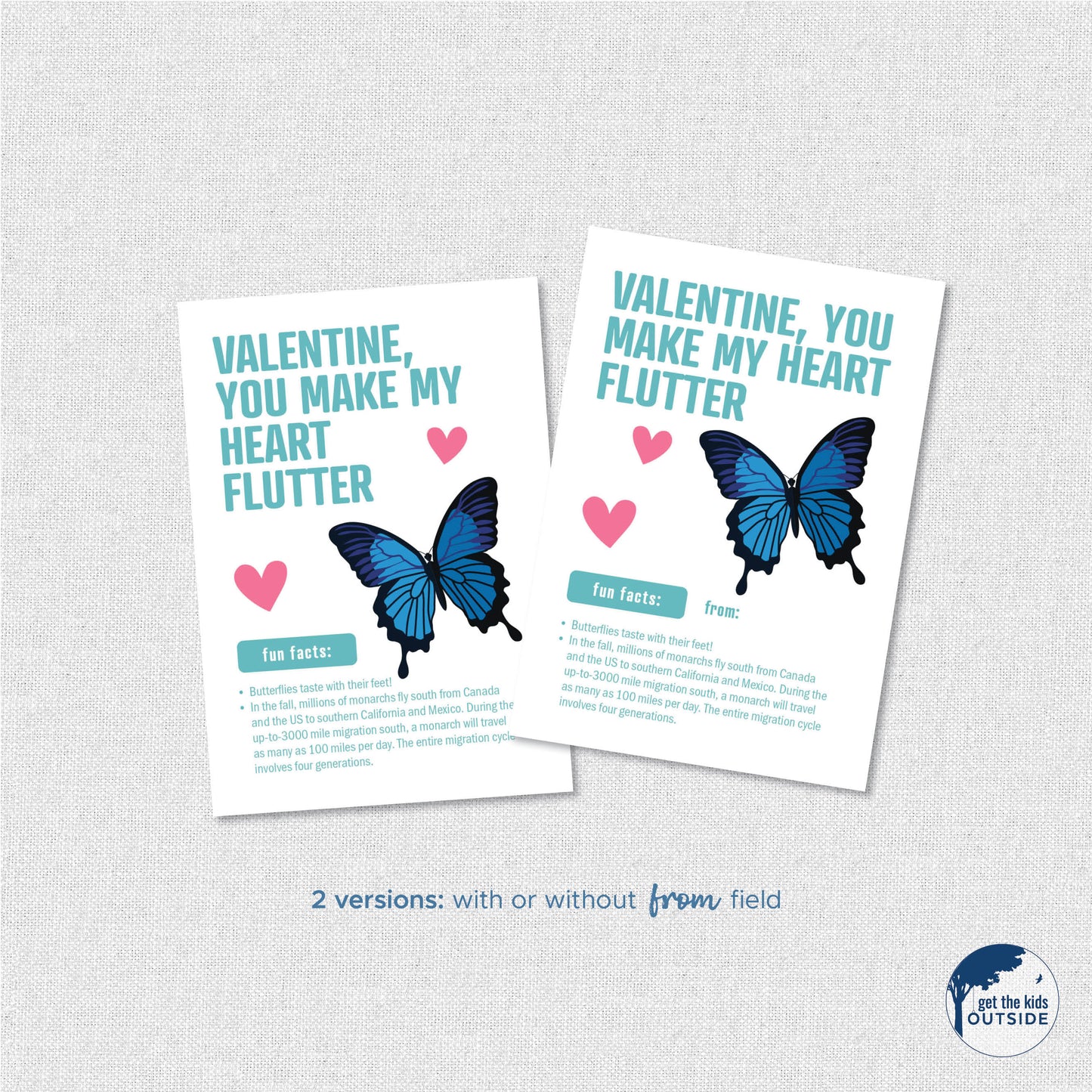 Valentines - Insects A - printable