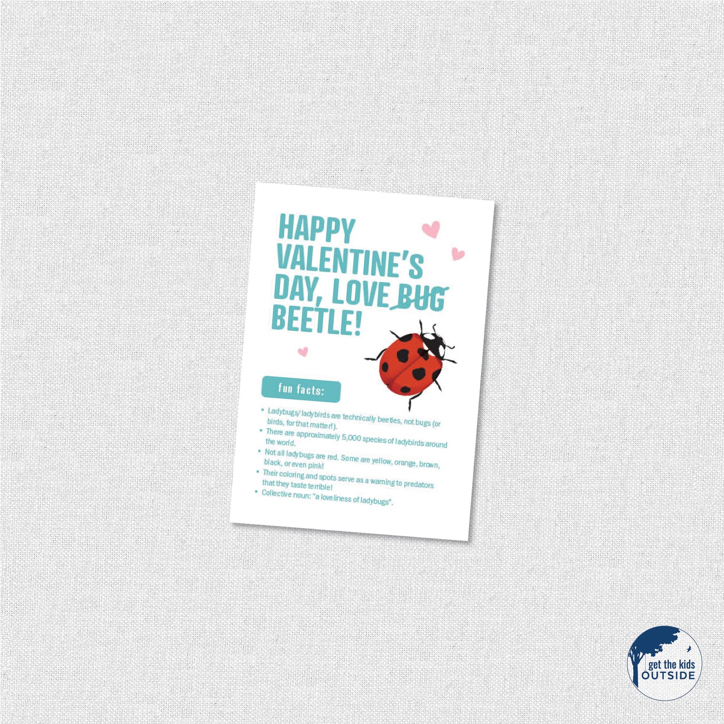 Valentines - Insects B - printable