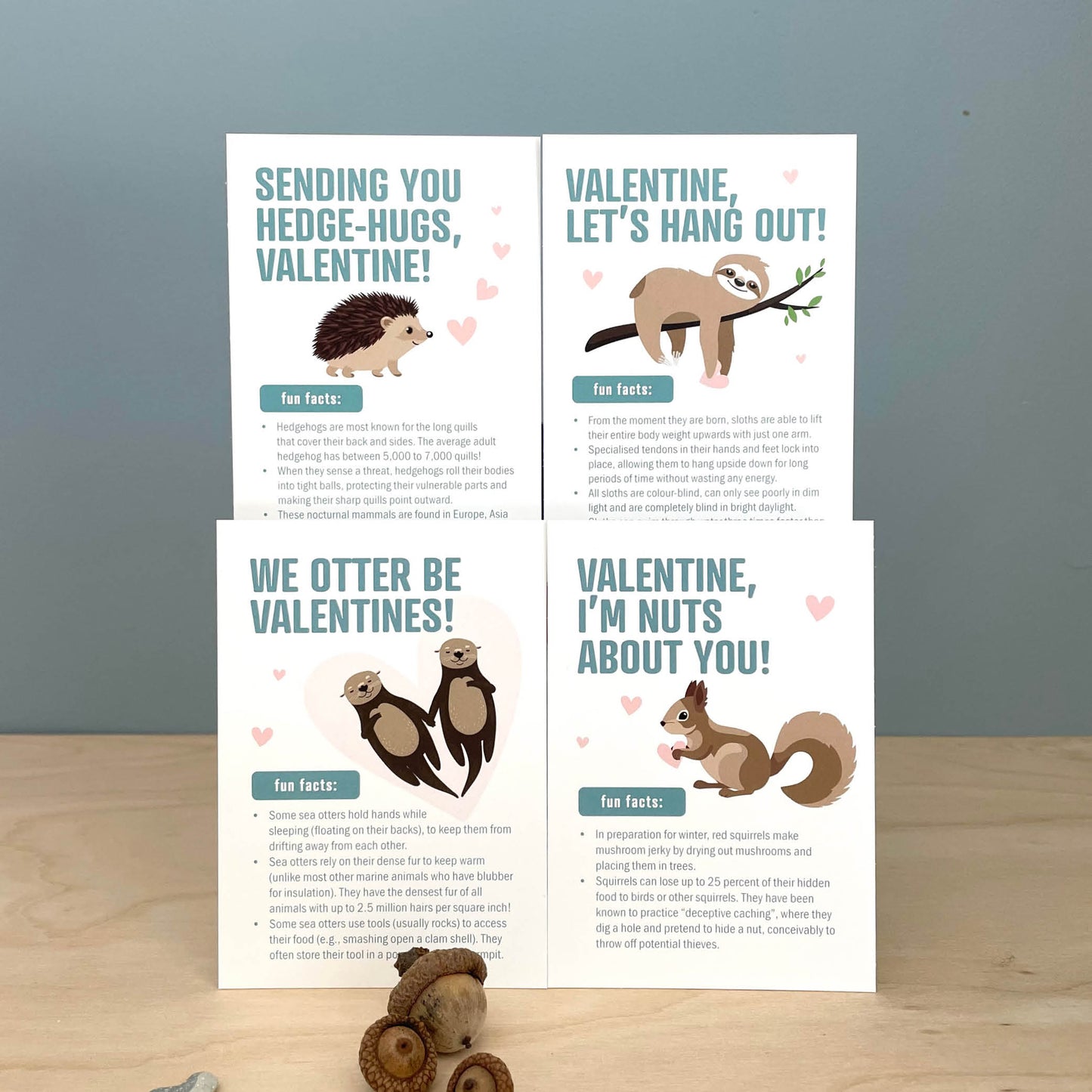 Fun Fact Valentines - Mammals - printable