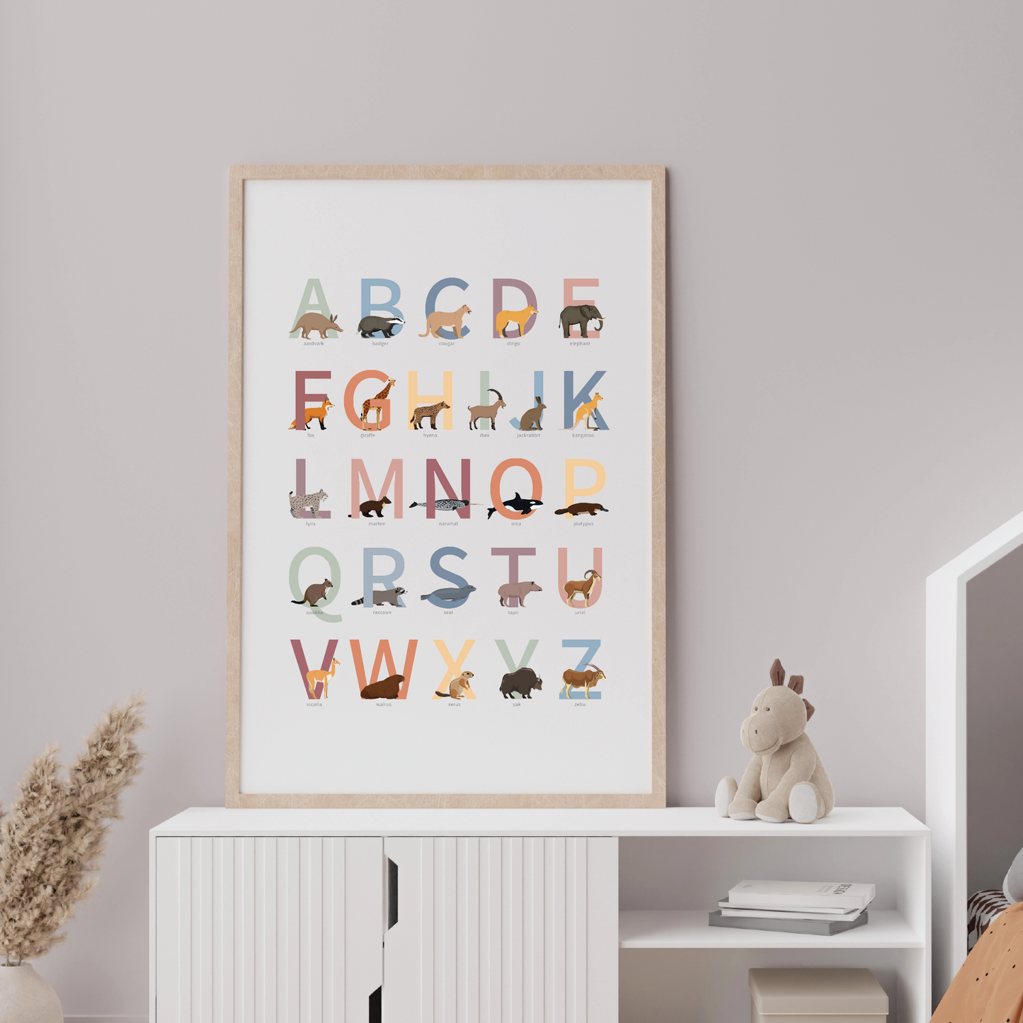 Animal Alphabet Poster - wild animals from around the world