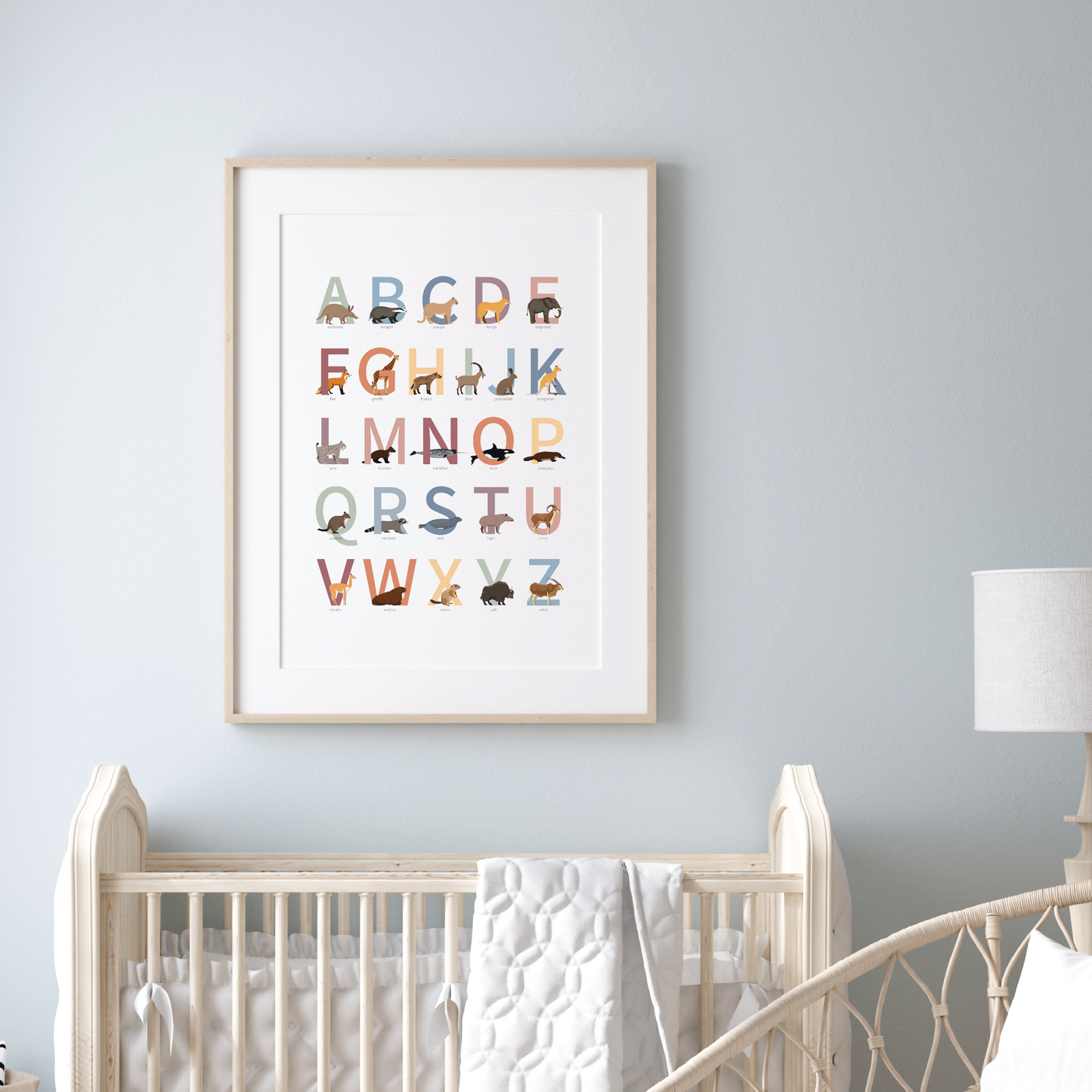 Animal Alphabet Poster - wild animals from around the world