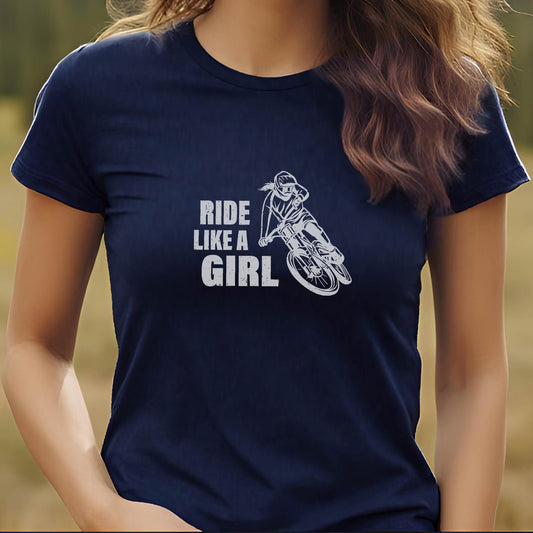 Ride Like a Girl - women's MTB tshirt