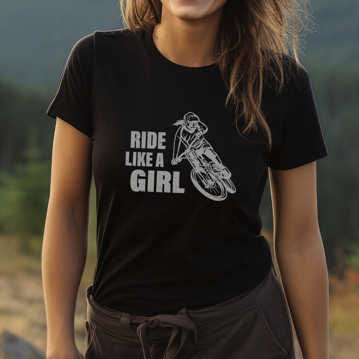 Ride Like a Girl - women's MTB tshirt