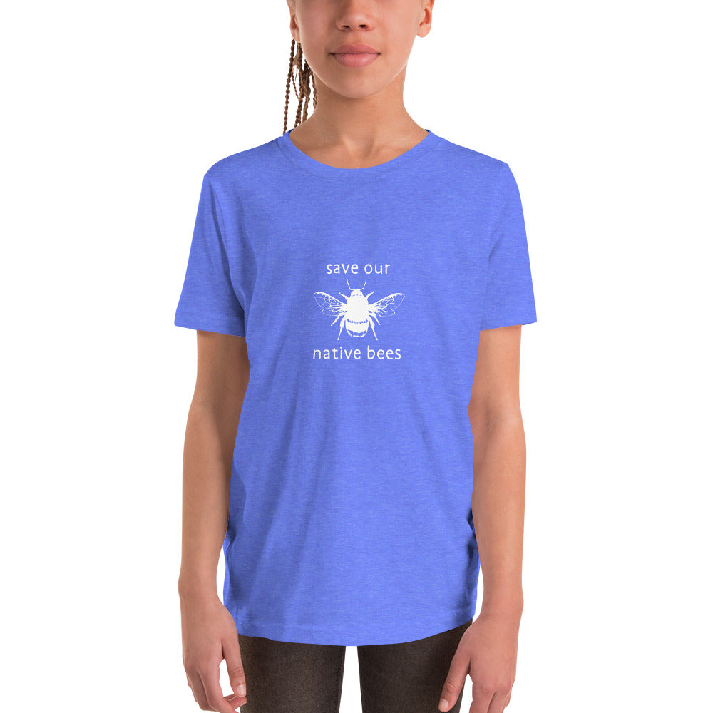 Save Our Native Bees - Youth Short Sleeve T-Shirt