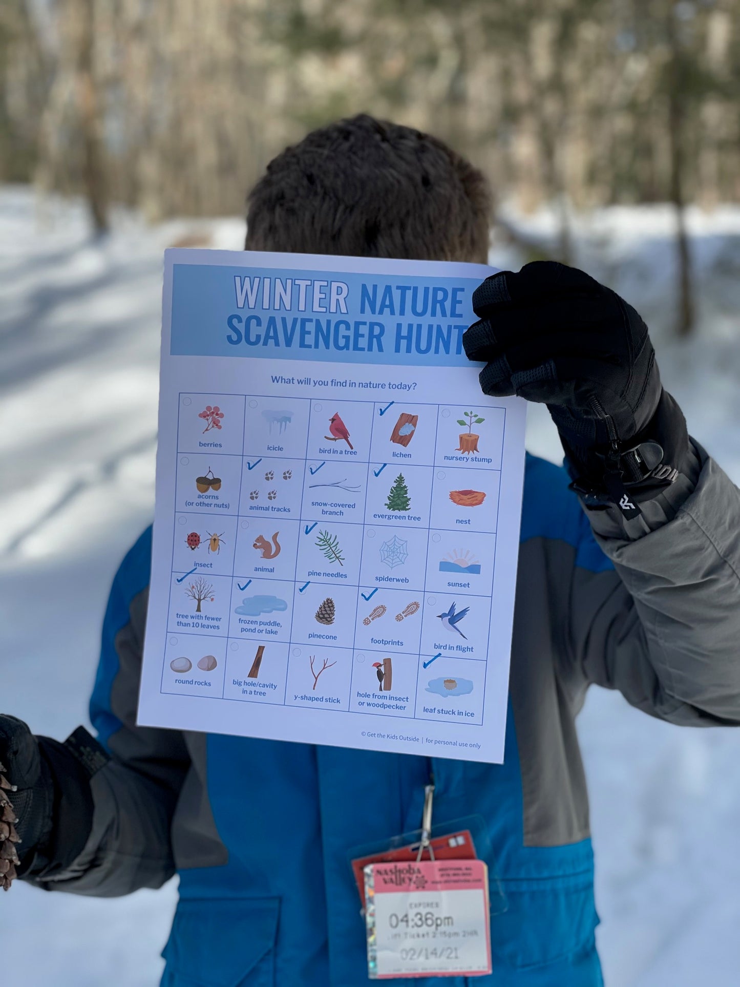 Winter Nature Scavenger Hunt