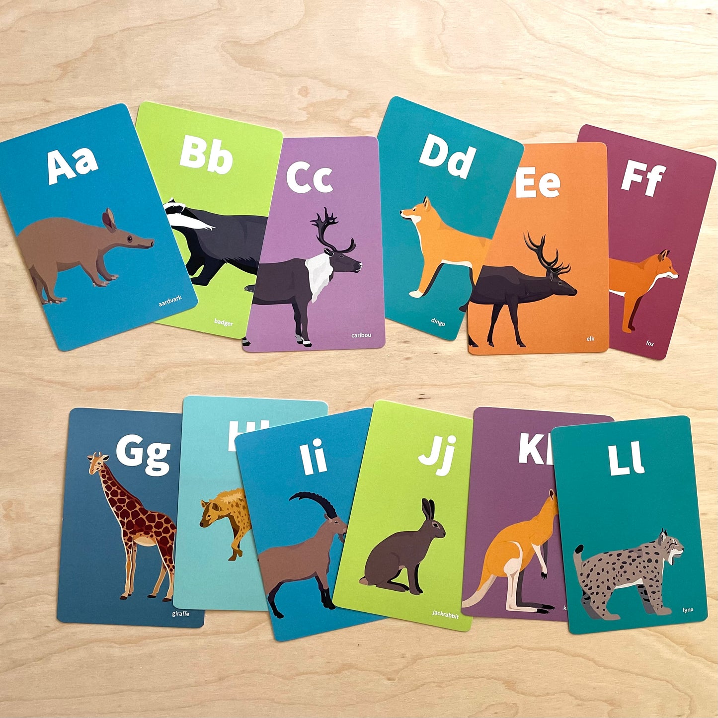 Animal Alphabet Flash Cards - Mammals