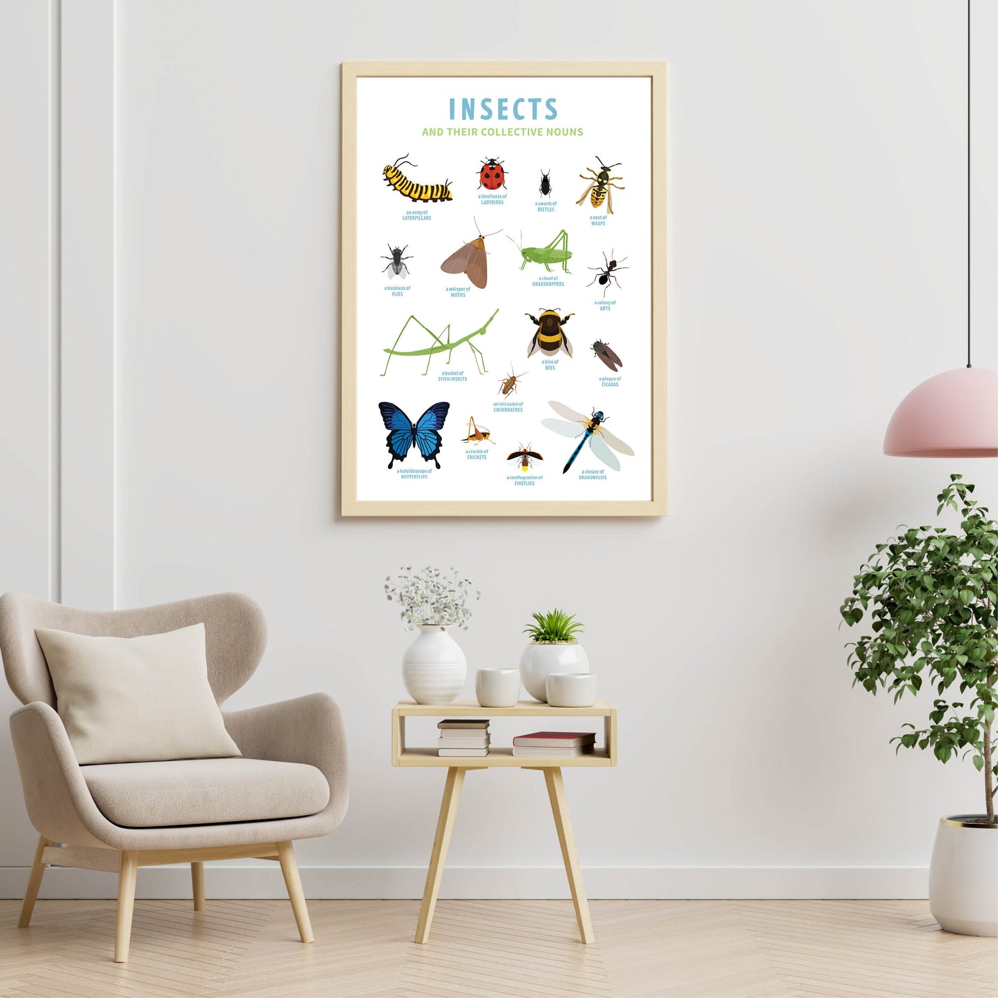 Collective Nouns Poster (Insects) - digital