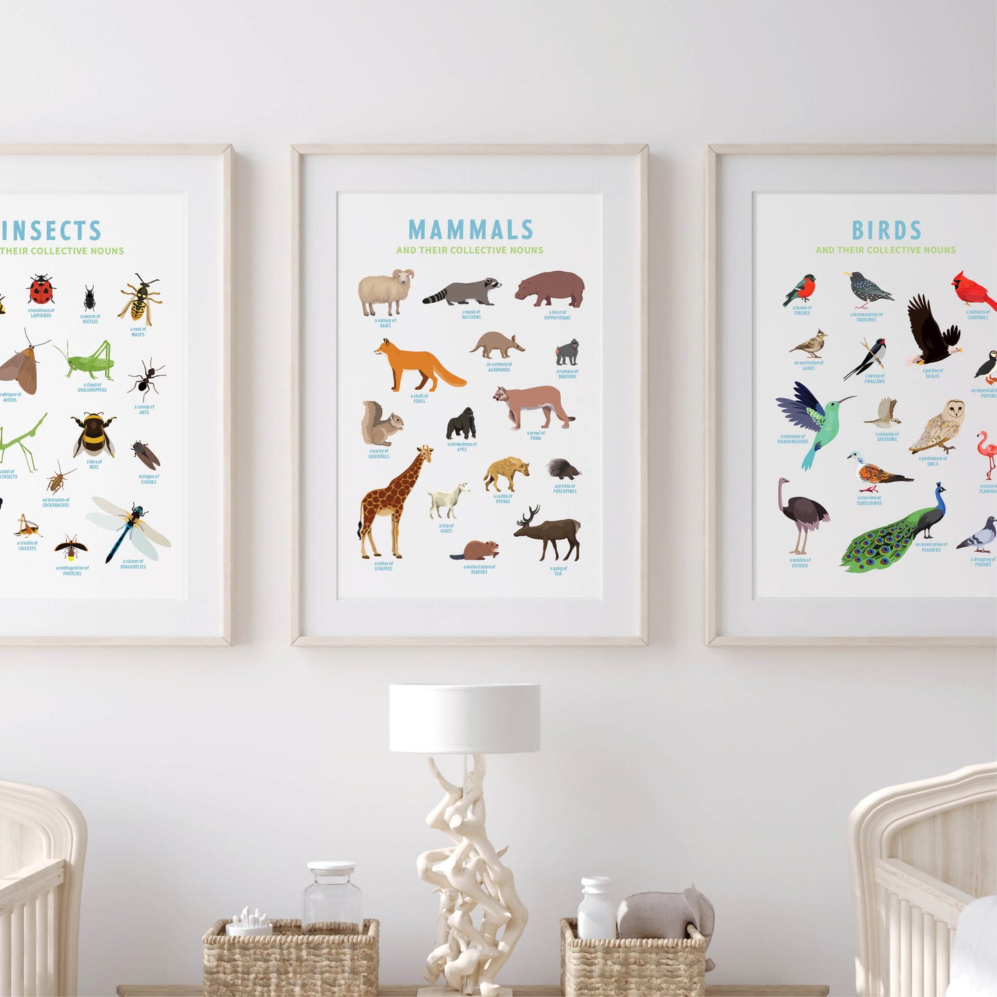 Collective Nouns Poster (Mammals) - digital