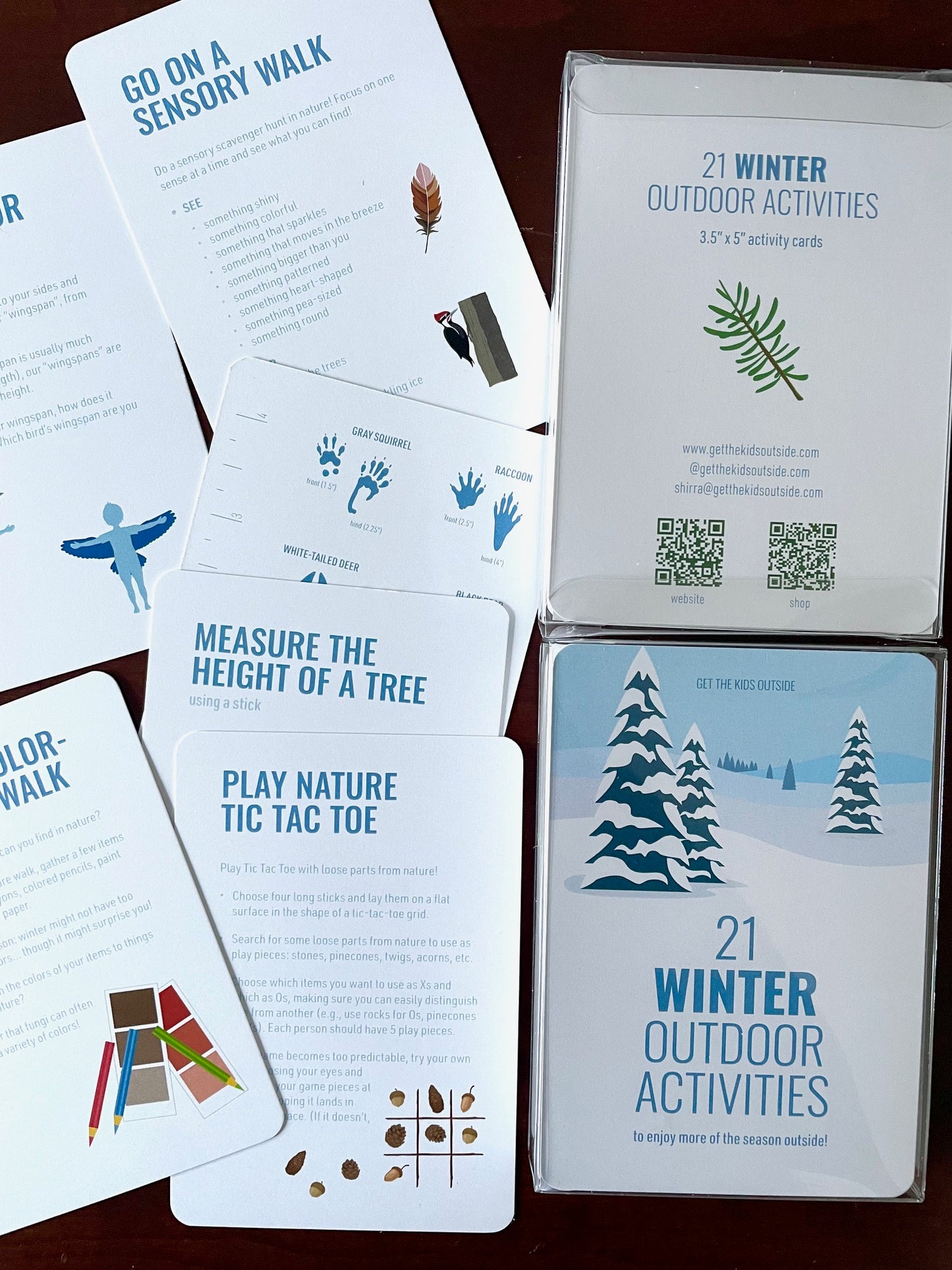 Winter Outdoor Activity Cards (printed)
