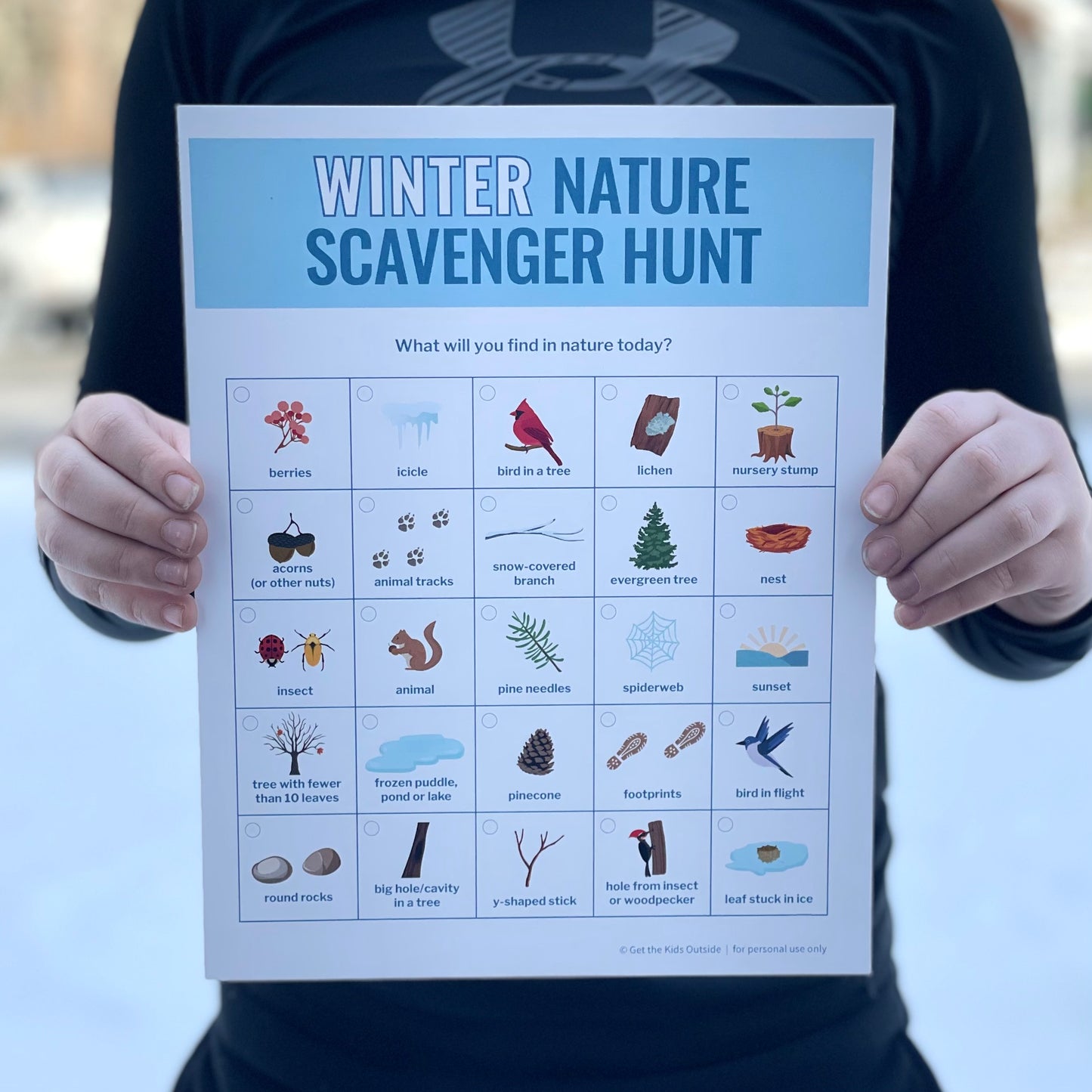 Winter Nature Scavenger Hunt