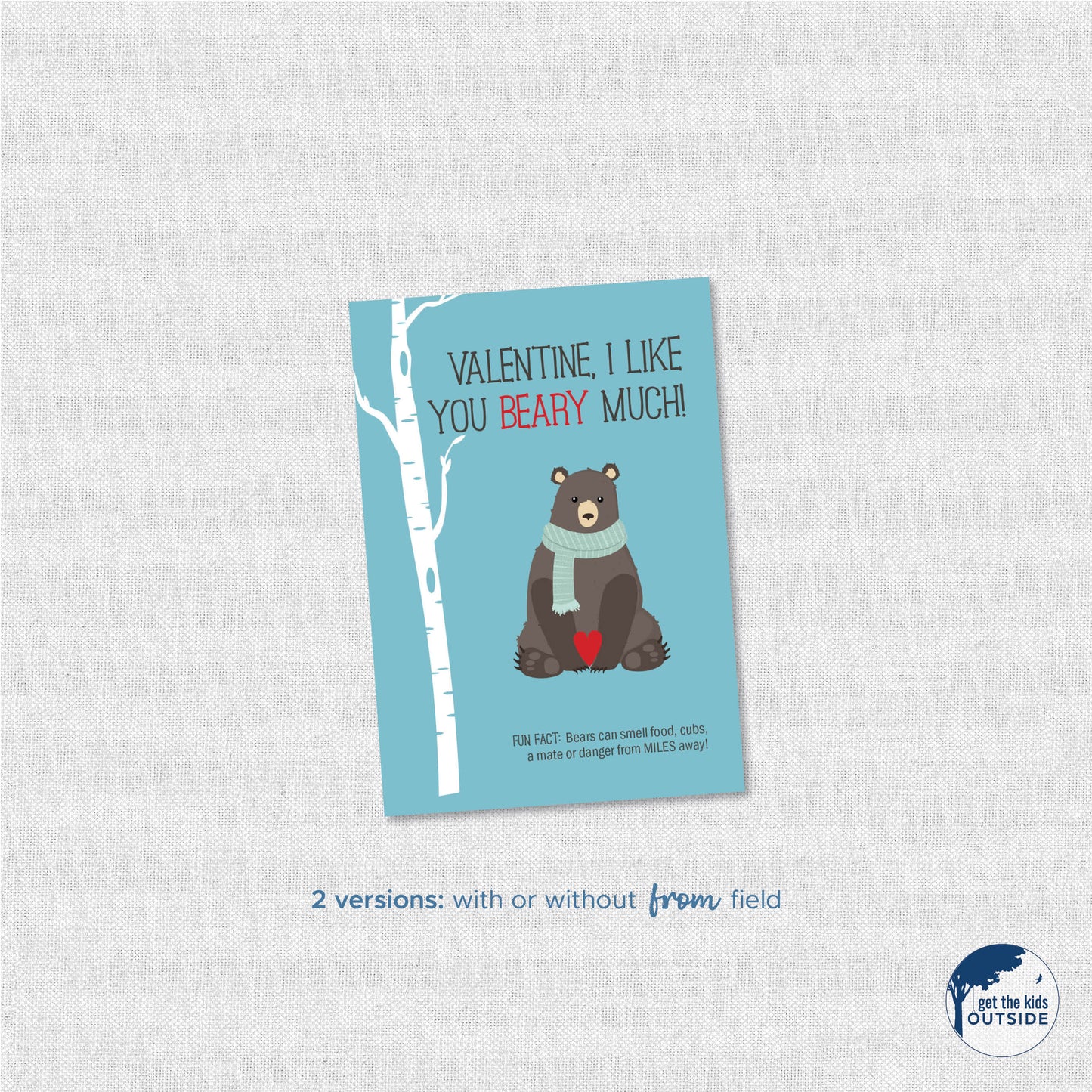 Valentines - Woodland Animals - printable