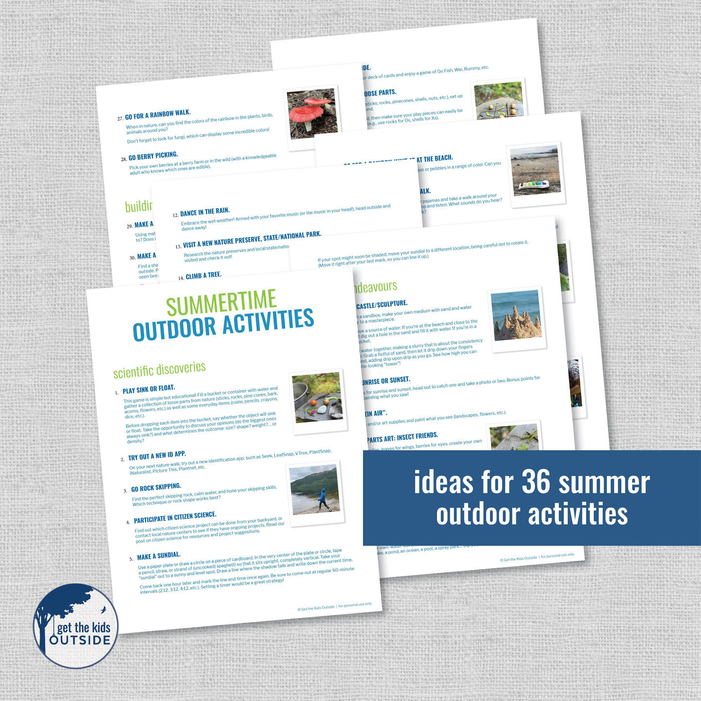 Summertime Outdoor Activity Pack