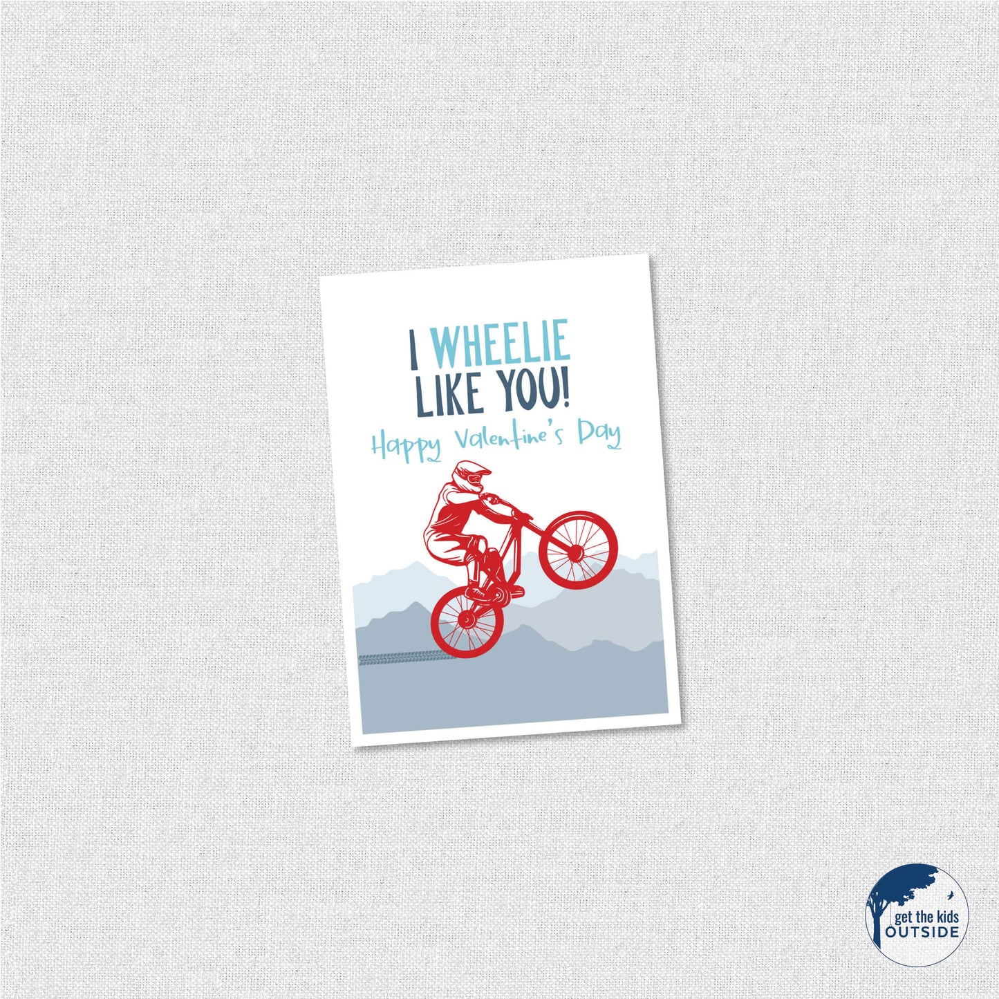 Valentines - MTB and BMX biking - printable