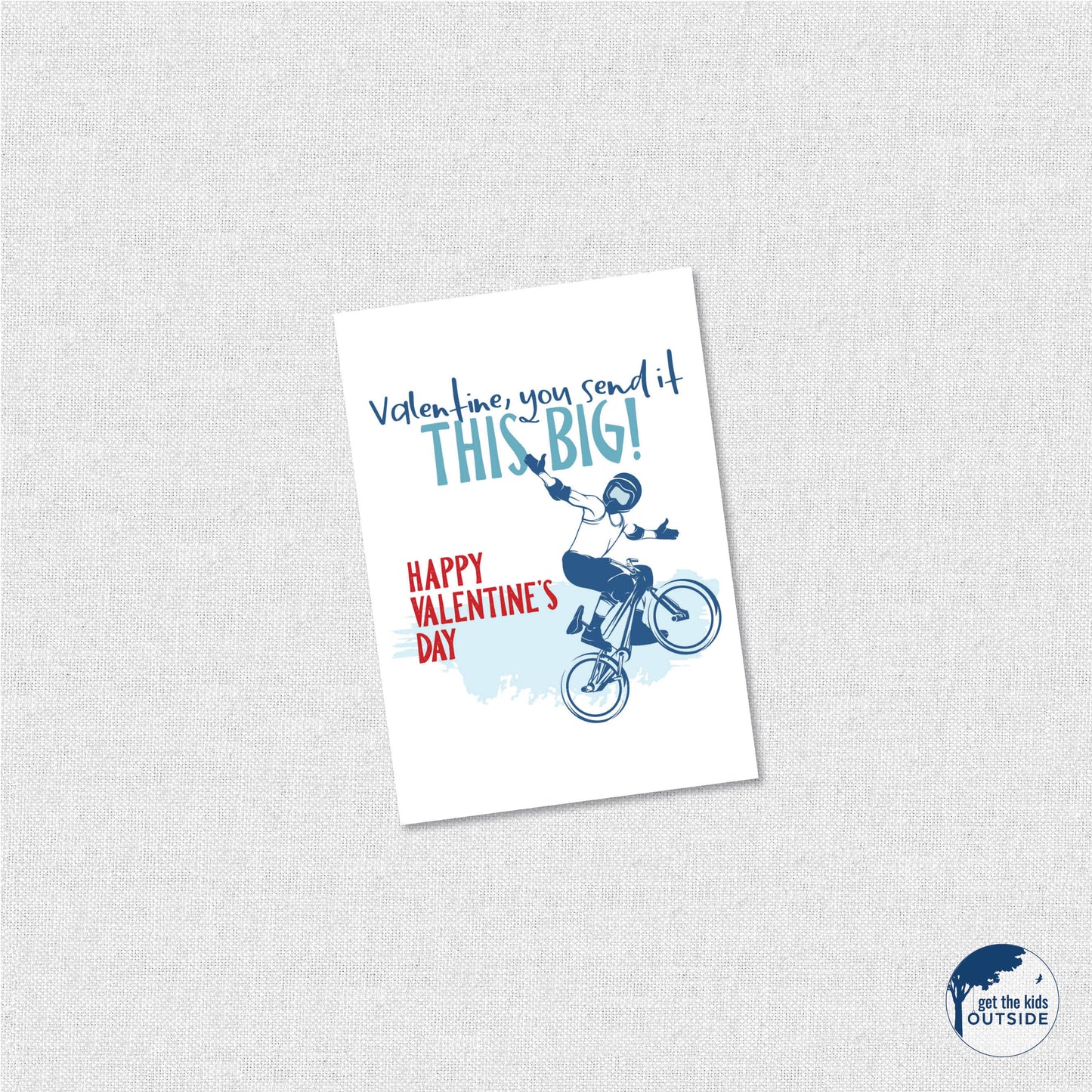 Valentines - MTB and BMX biking - printable