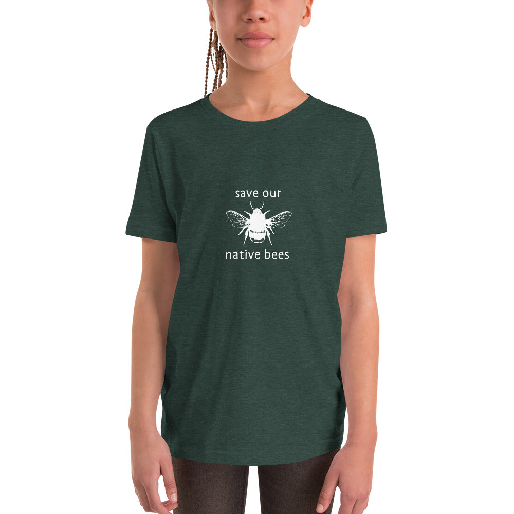 Save Our Native Bees - Youth Short Sleeve T-Shirt