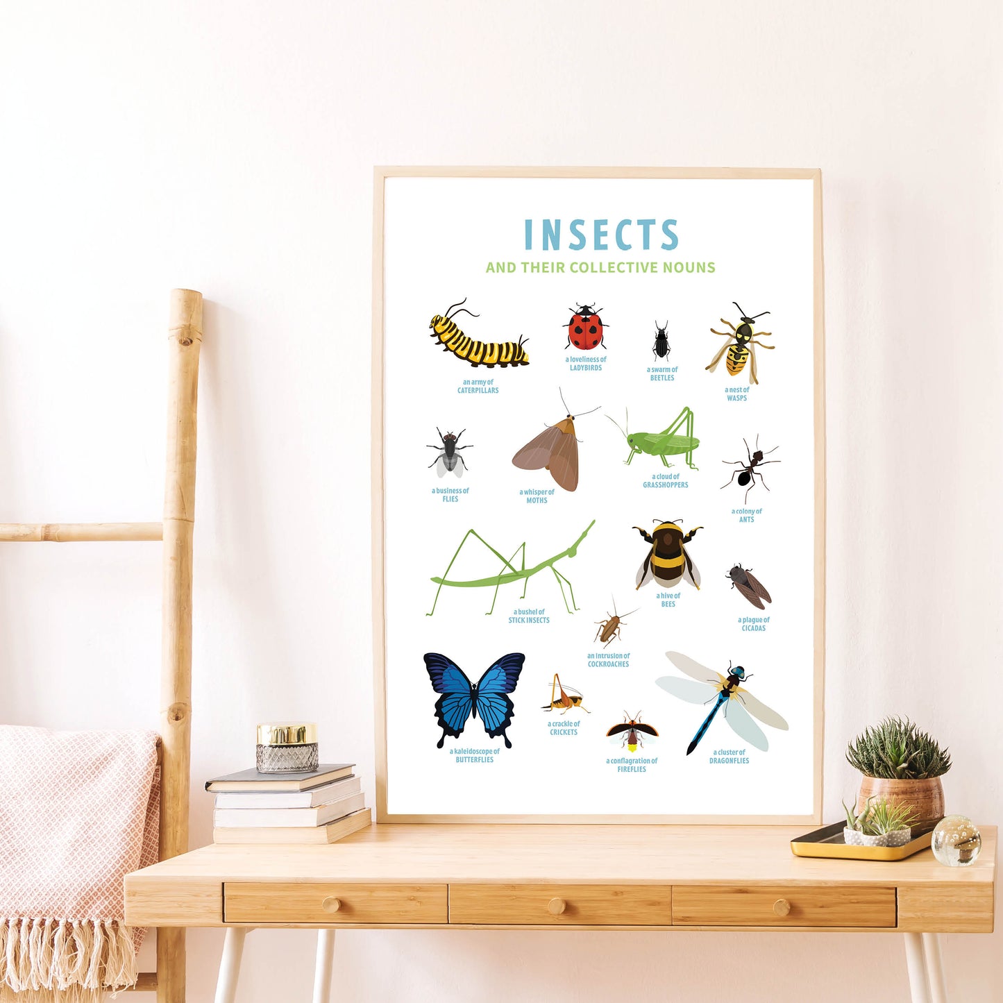 Collective Nouns Poster (Insects) - digital