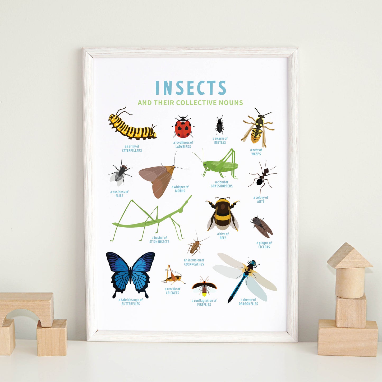 Collective Nouns Poster (Insects) - digital