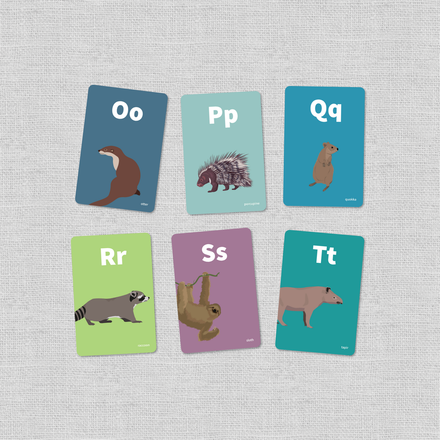 Animal Alphabet Flash Cards - Mammals